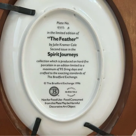 Set of 2 Bradford Exchange 1996 Spirit Journeys Porcelain Plates - Picture 6 of 9